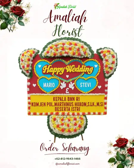 Papan Bunga Pernikahan Tobo